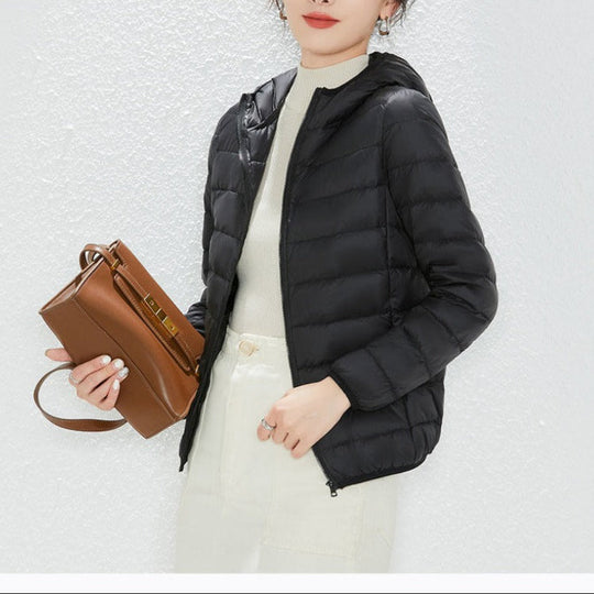 EB | Daunenjacke mit Kapuze Und Reißverschluss für Damen