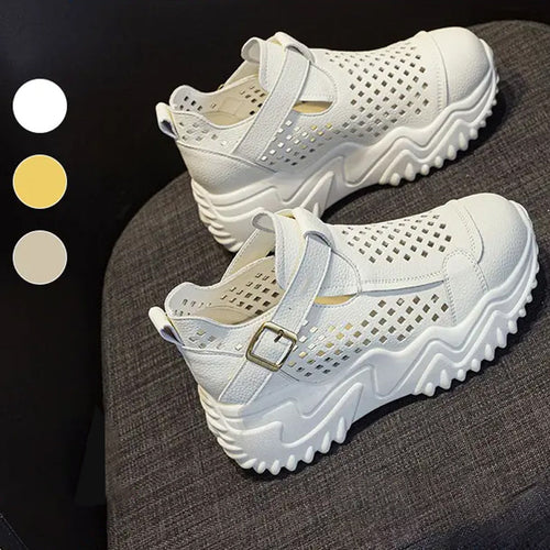 Atmungsaktive Sommer-Schuhe für Damen mit dicken Sohlen EB EB