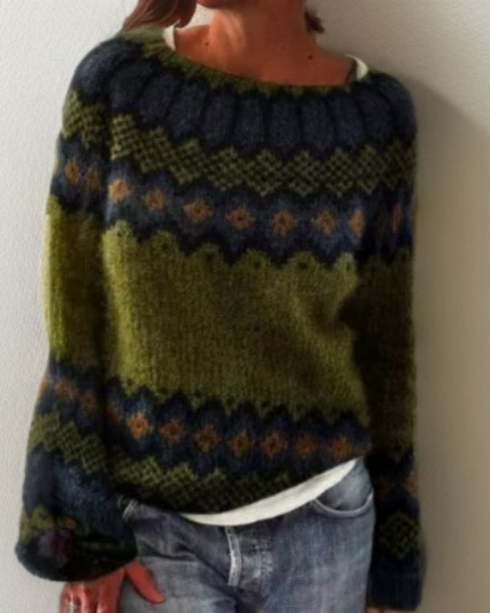EB | Eleganter Pullover mit Geometrischem Muster