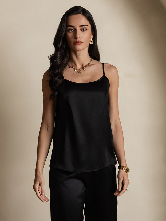 EB | Seide Entspannt Spaghettiträger Camisole Top