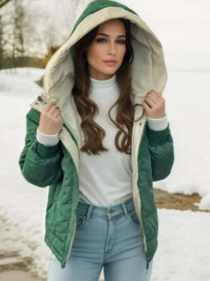 EB | Damen Fleecegefütterte Kapuzenjacke