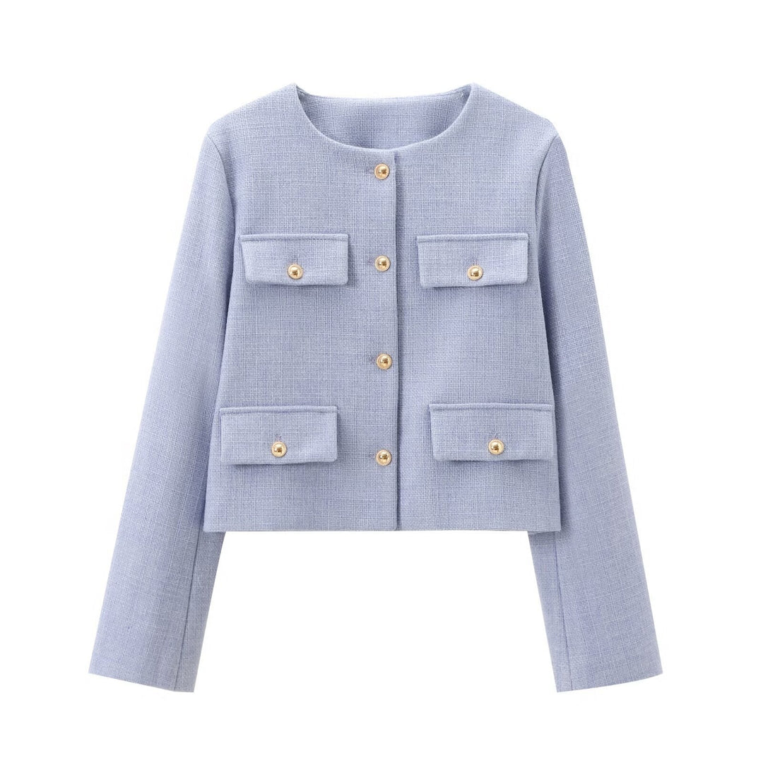 EB | Hals Einfarbig Einreiher Jacke