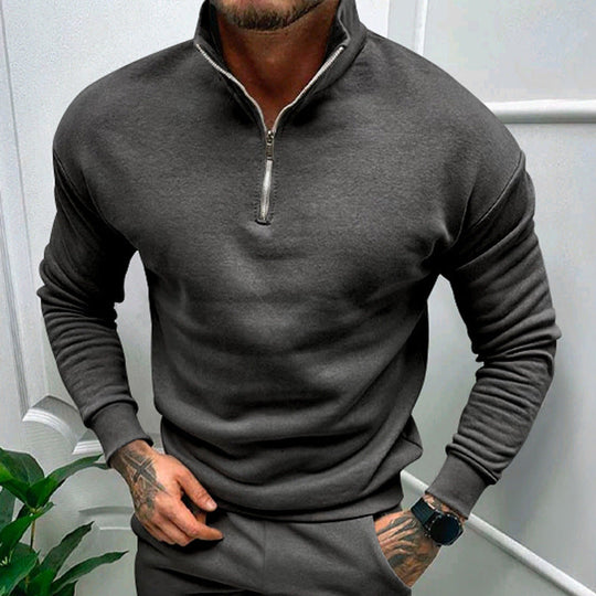 EB | Pullover mit Halb-Zip Stehkragen