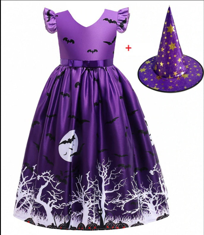 Heidi-Mode | Halloween Prinzessinkleid mit Halloween Druck