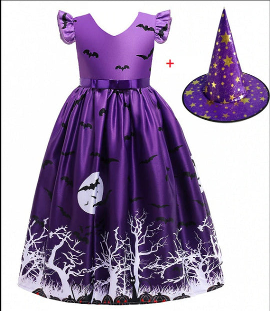 Heidi-Mode | Halloween Prinzessinkleid mit Halloween Druck