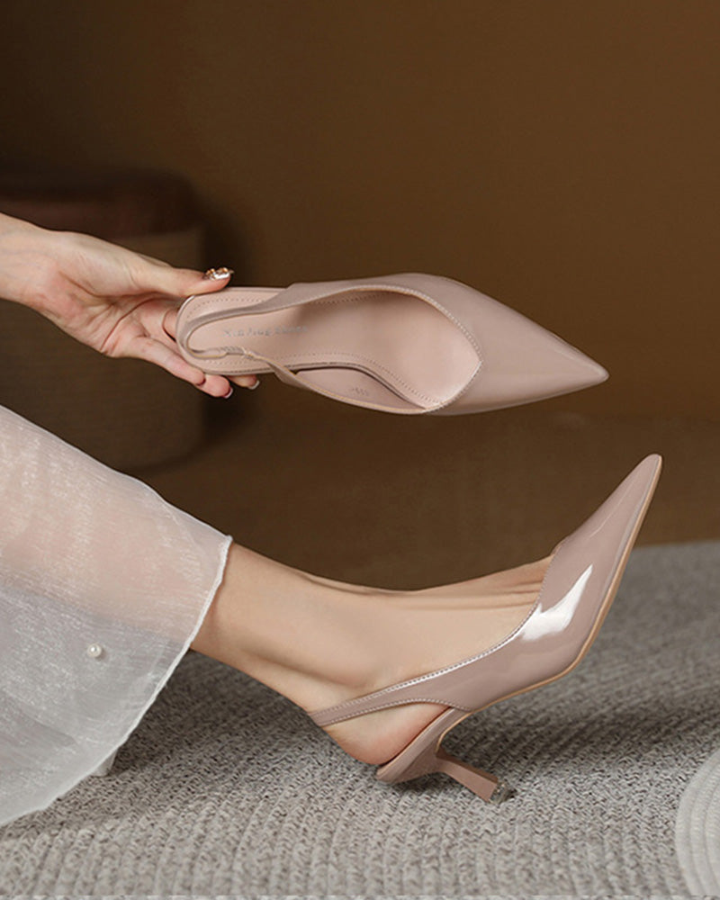 EB | Einfarbige, Temperamentvolle High Heels mit Spitzer Zehenpartie