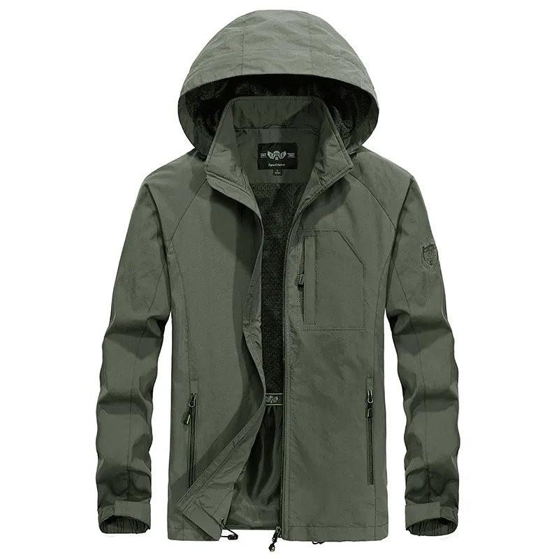 EB | Wasserdichte Outdoor Herrenjacke mit Abnehmbarem Kapuzenverband