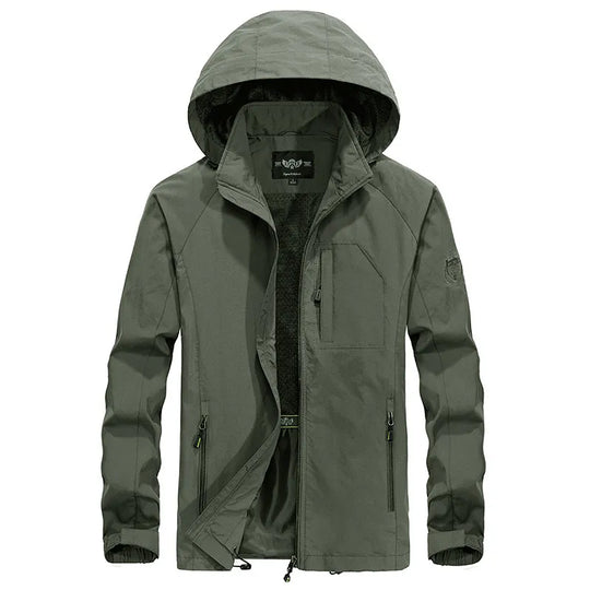 EB | Wasserdichte Outdoor Herrenjacke mit Abnehmbarem Kapuzenverband