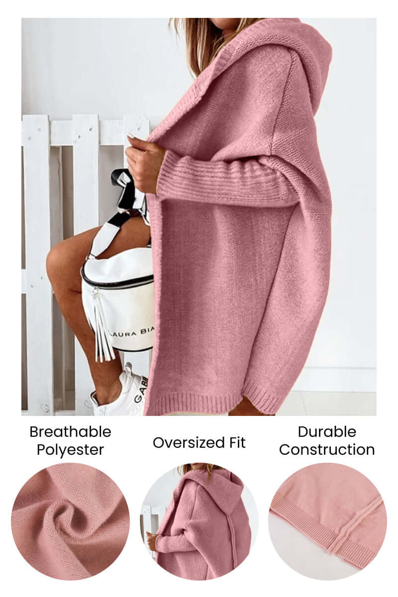 EB | Damen Strickkapuzenmantel