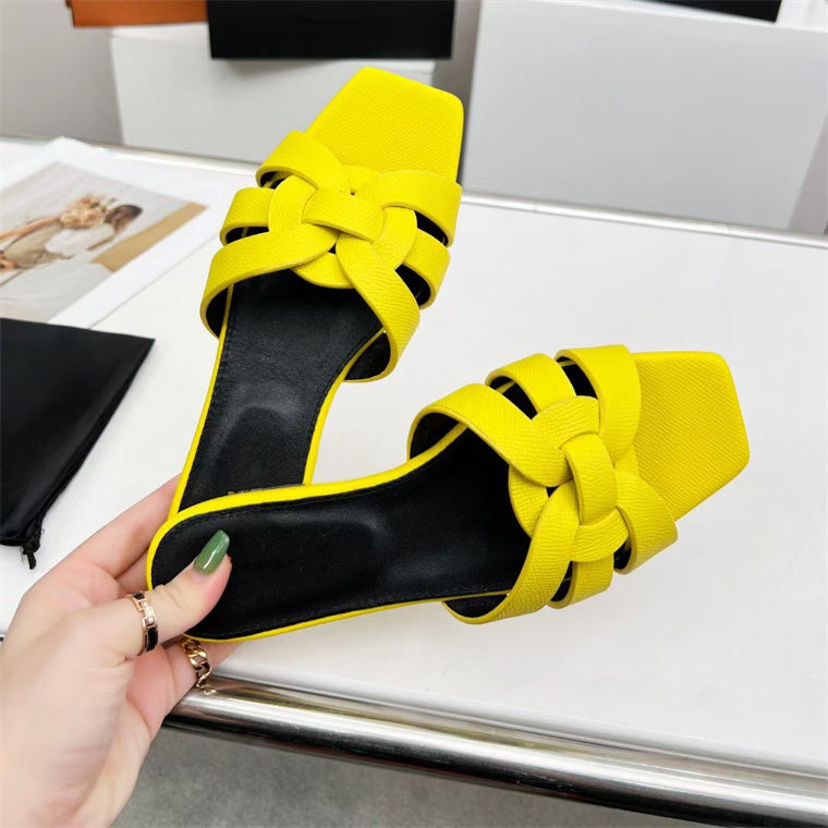 EB | Damenmode Einfache Kreuz Mittel-Hoch Schuhe