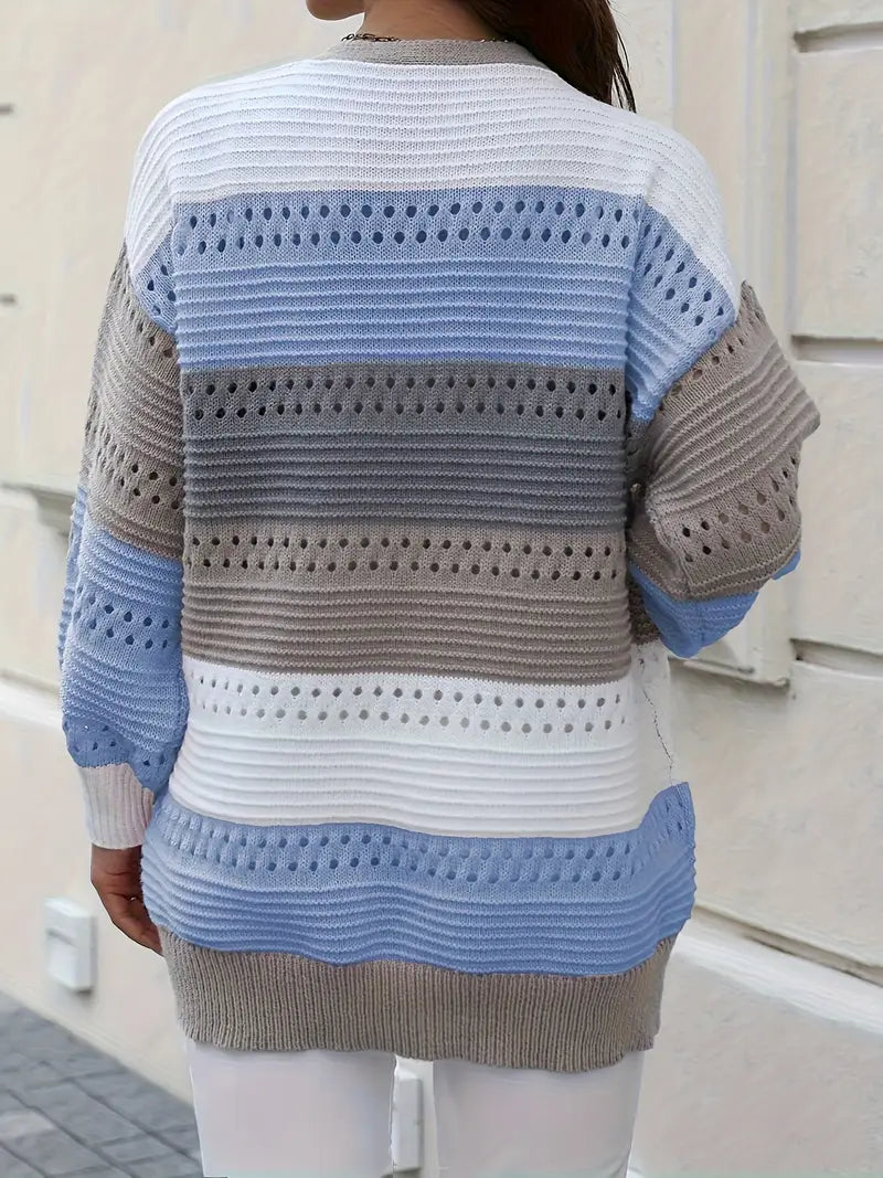 EB | Strickjacke mit Farbblockierungen