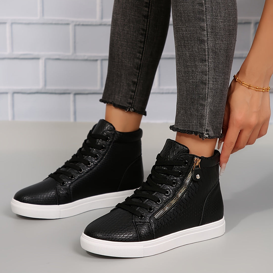 EB | Einfache Lässige Sneakers mit Reißverschluss
