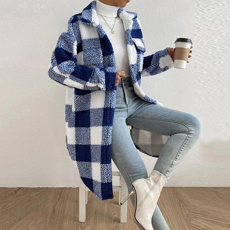 EB | Kariertes Overshirt Aus Teddyfleece