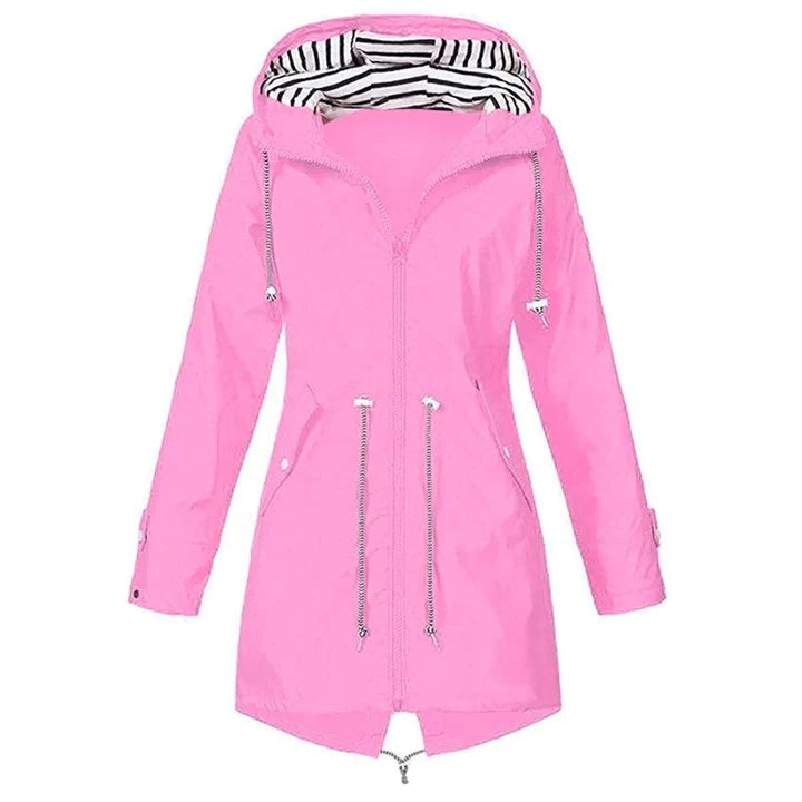 EB | Wasserdichte Lange Jacke - Winddicht & Verstellbare Taille