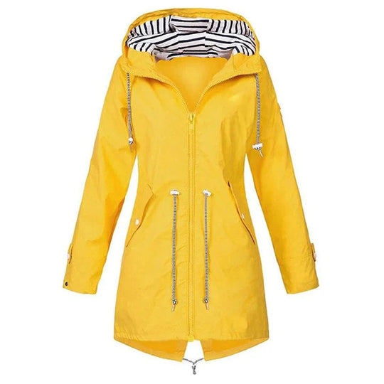EB | Wasserdichte Lange Jacke - Winddicht & Verstellbare Taille