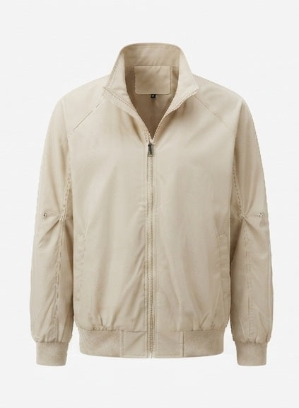 Herren leichter Urban-Blouson mit Stehkragen, elastischem Saum und Ärmeltasche EB