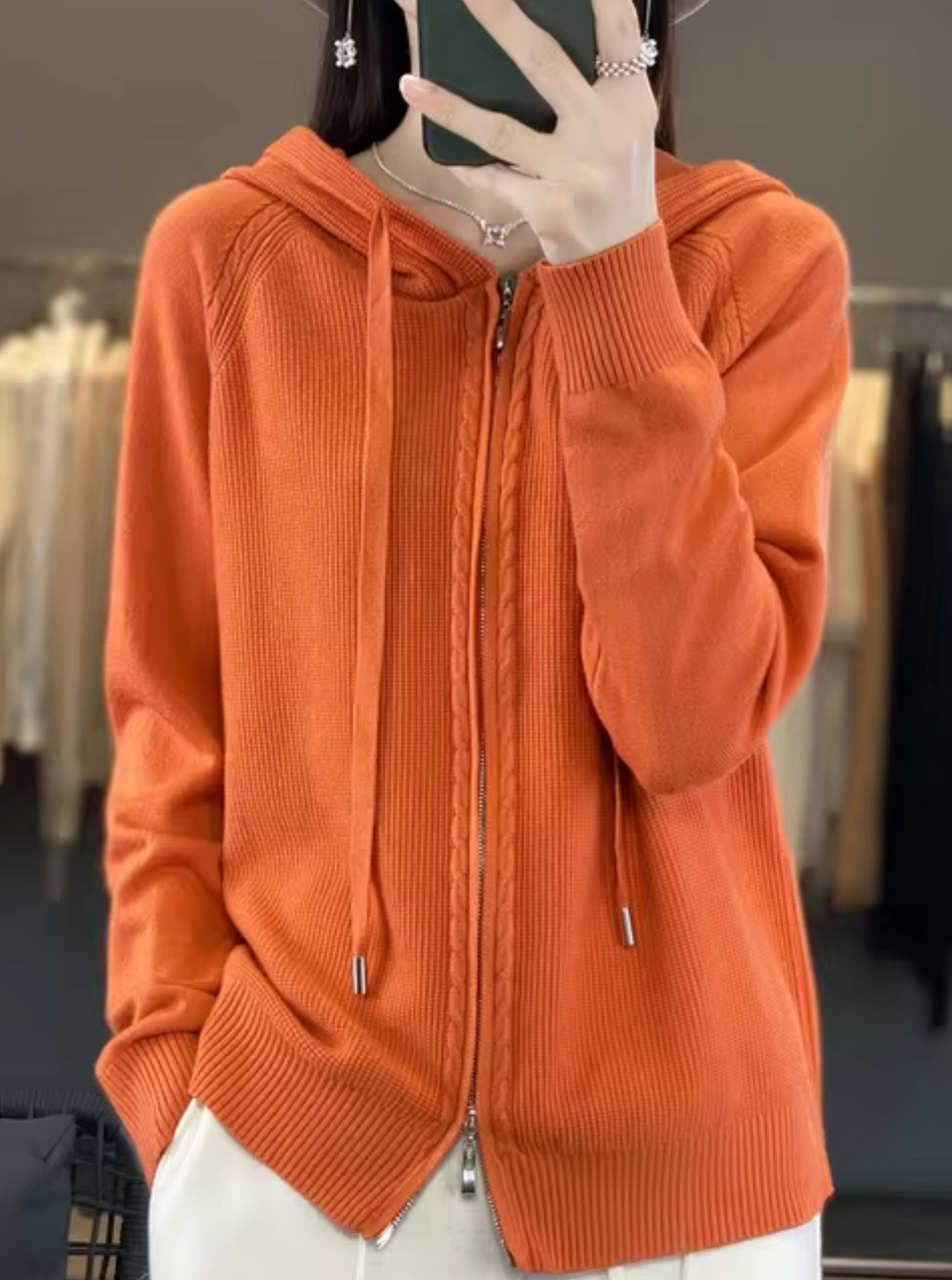 EB | Strickjacke mit Kapuze