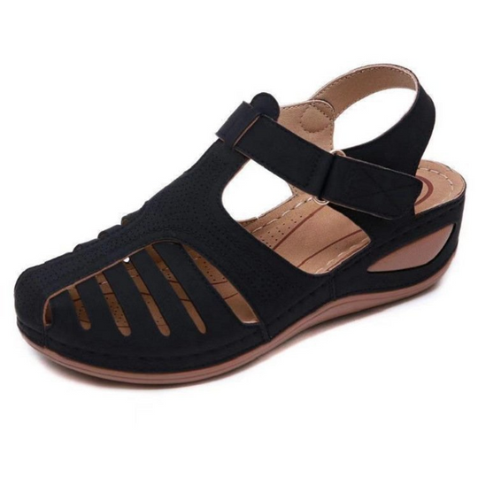 Khaki Leder SommerkomfortSandalen EB