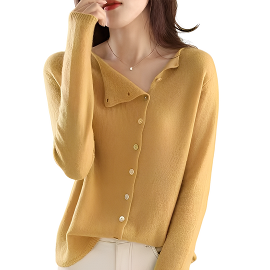 EB | Casual Strickjacke mit langen Ärmeln aus Wolle