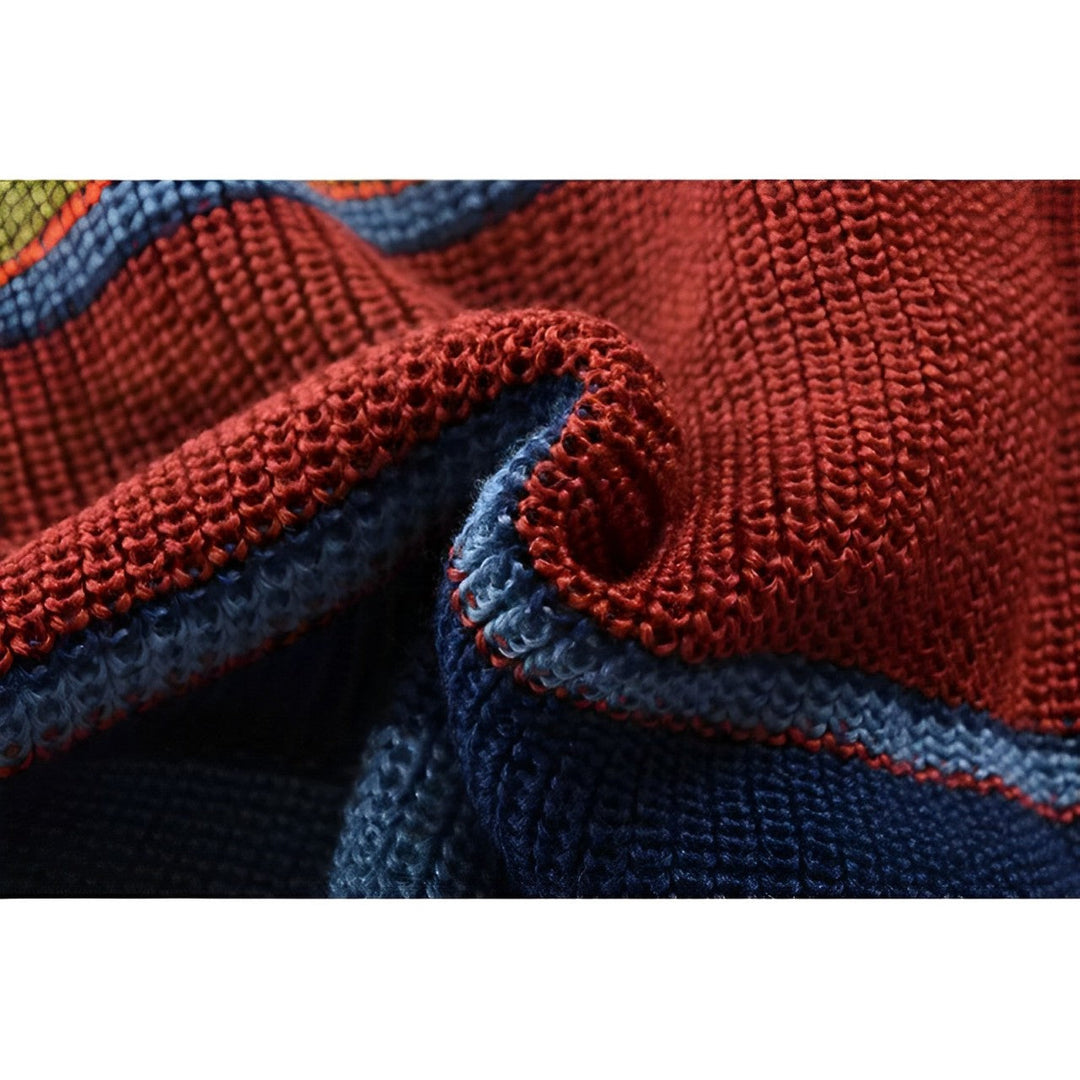 EB | Farbblockdesign Rollkragenpullover