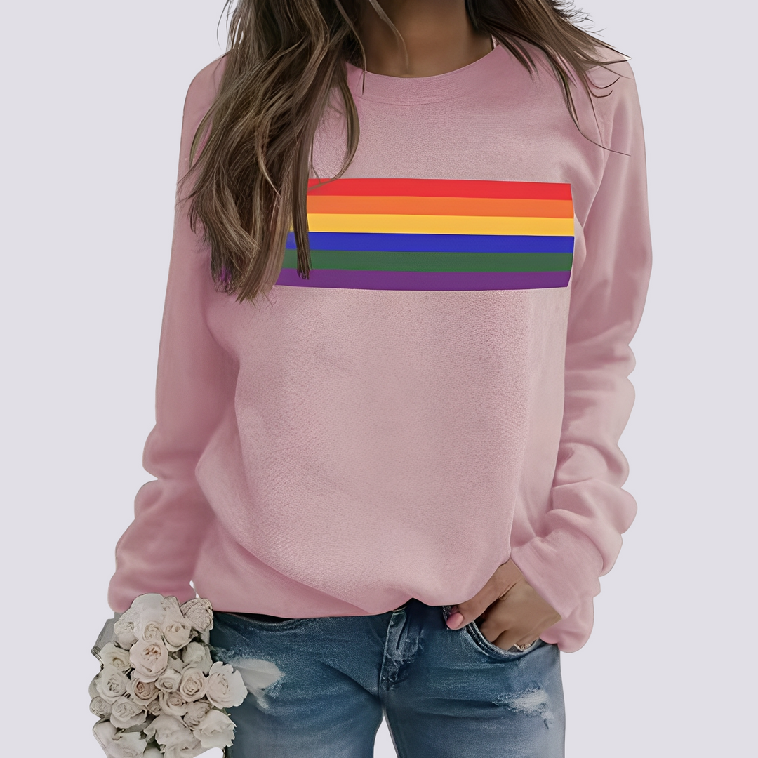 EB | Moderner Damenpullover mit Farbigem Muster