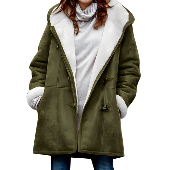 EB | Lässiger Duffle-Mantel mit Kapuze für Frauen