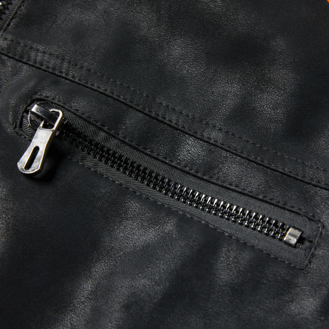 EB | Herren Dick Gepolstertes Lederjacke