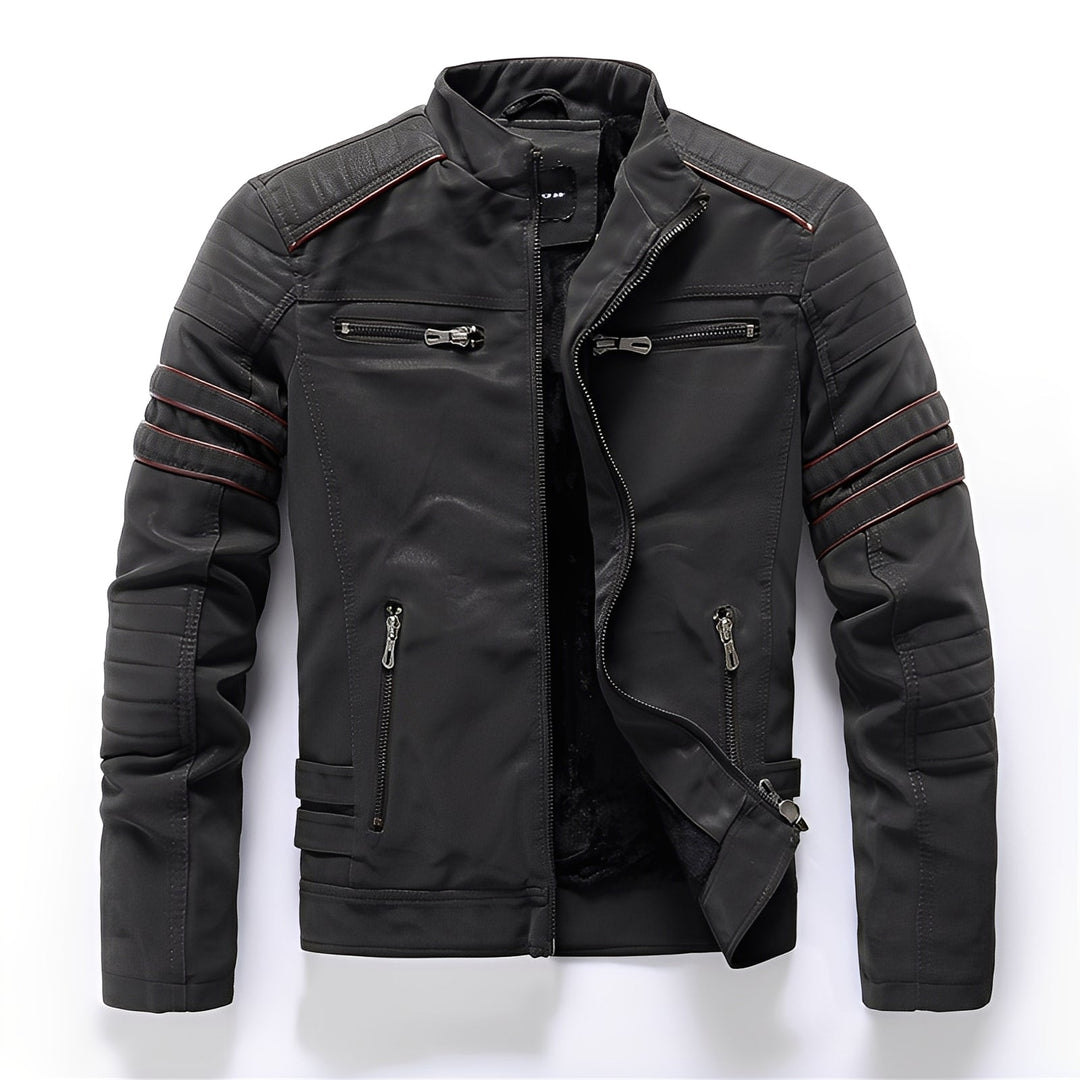 EB | Stylische Motorrad Vegan-Lederjacke für Herren