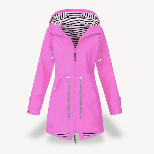 EB | Damen Wasserdichte Kapuzenregenjacke
