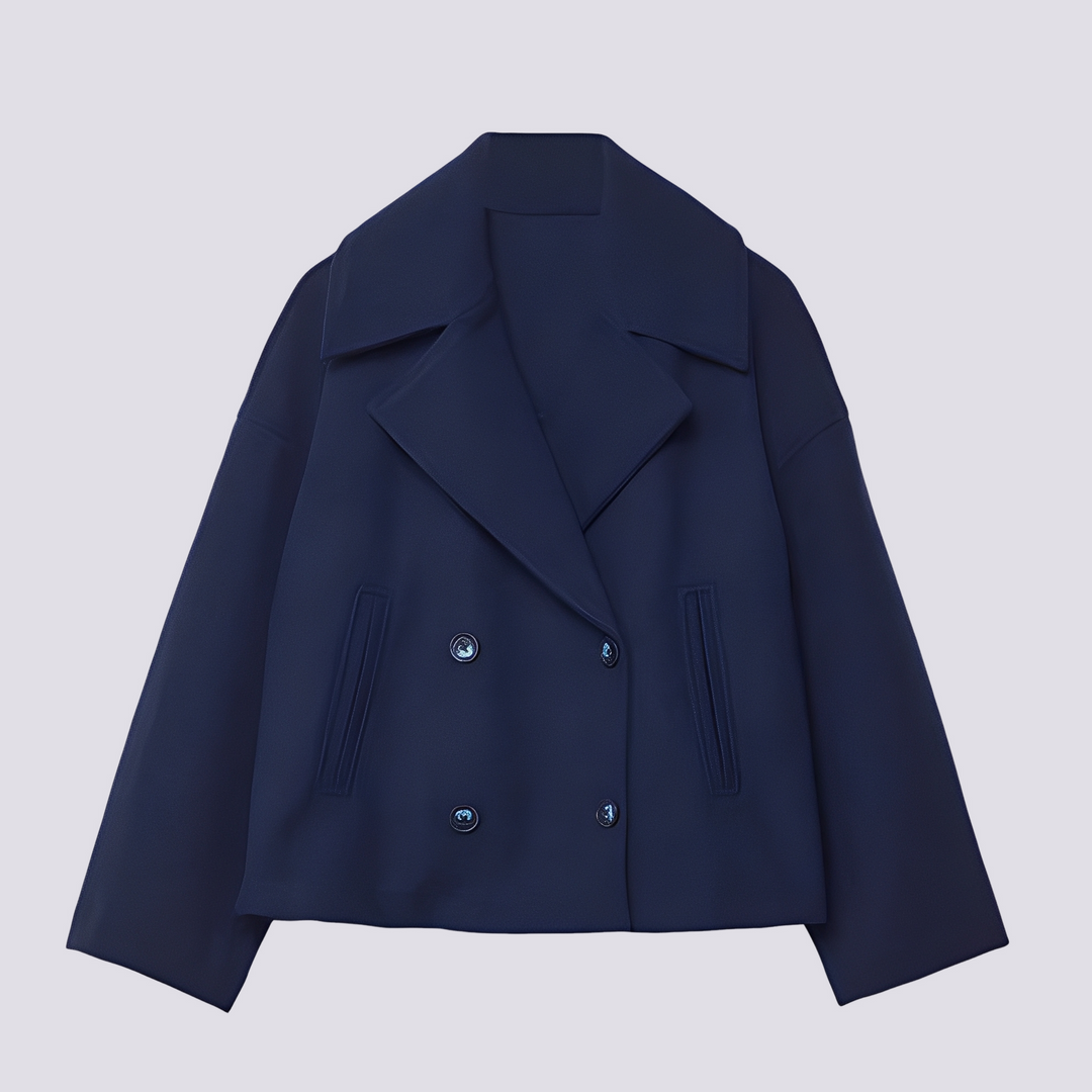 EB | Schicke kurze Wolljacke mit Reverskragen für Damen