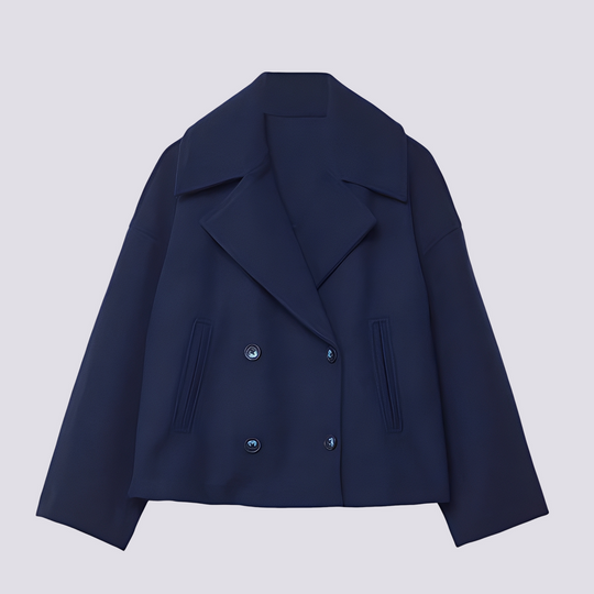 EB | Schicke kurze Wolljacke mit Reverskragen für Damen