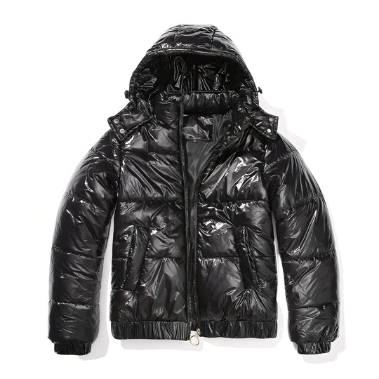 EB | Elegante, glanzvolle Damenjacke mit Kapuze