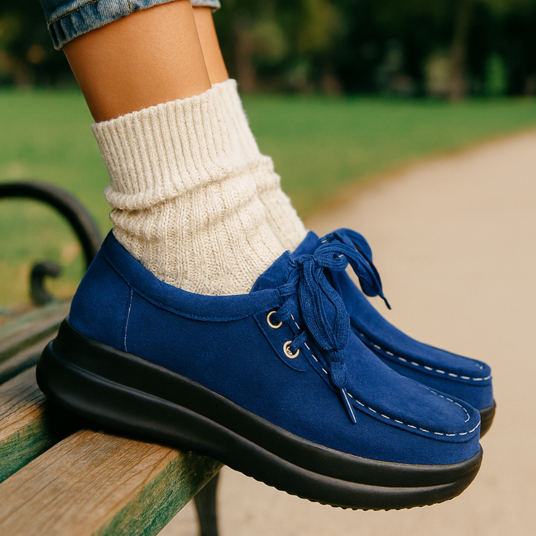 Wildleder-Schnürschuhe mit rutschfester Sohle EB EB