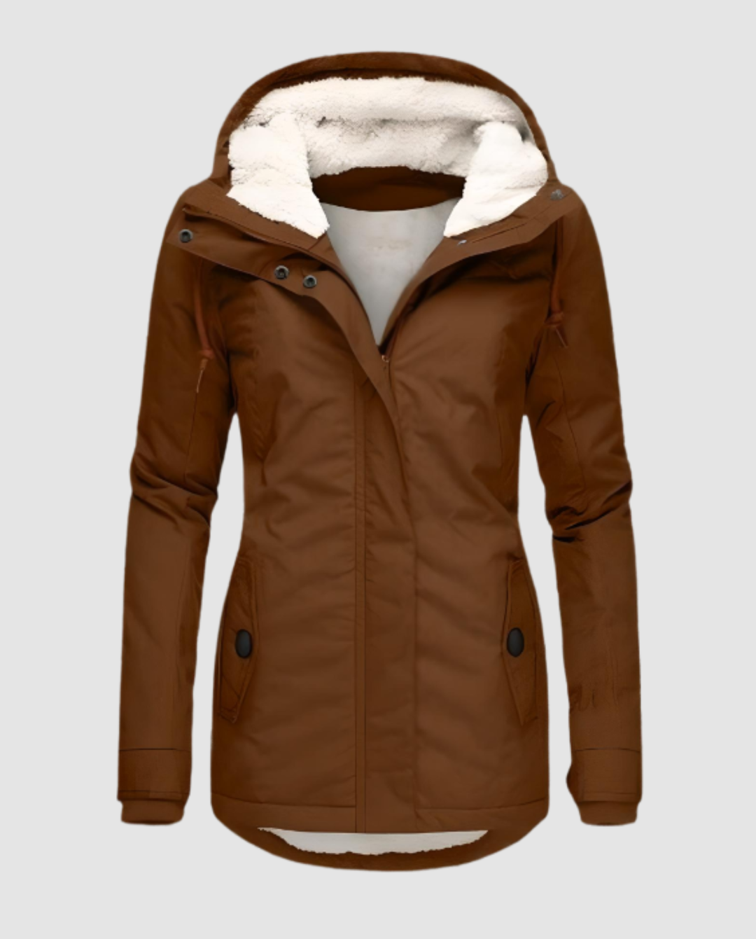 Lange Gefütterte Winterjacke Damen | EB