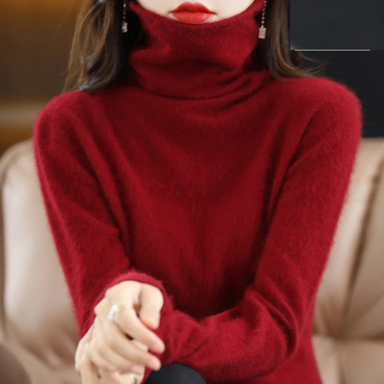 EB | Pullover Damen Weicher Rollkragenpullover, Warm & Luxuriöses Design