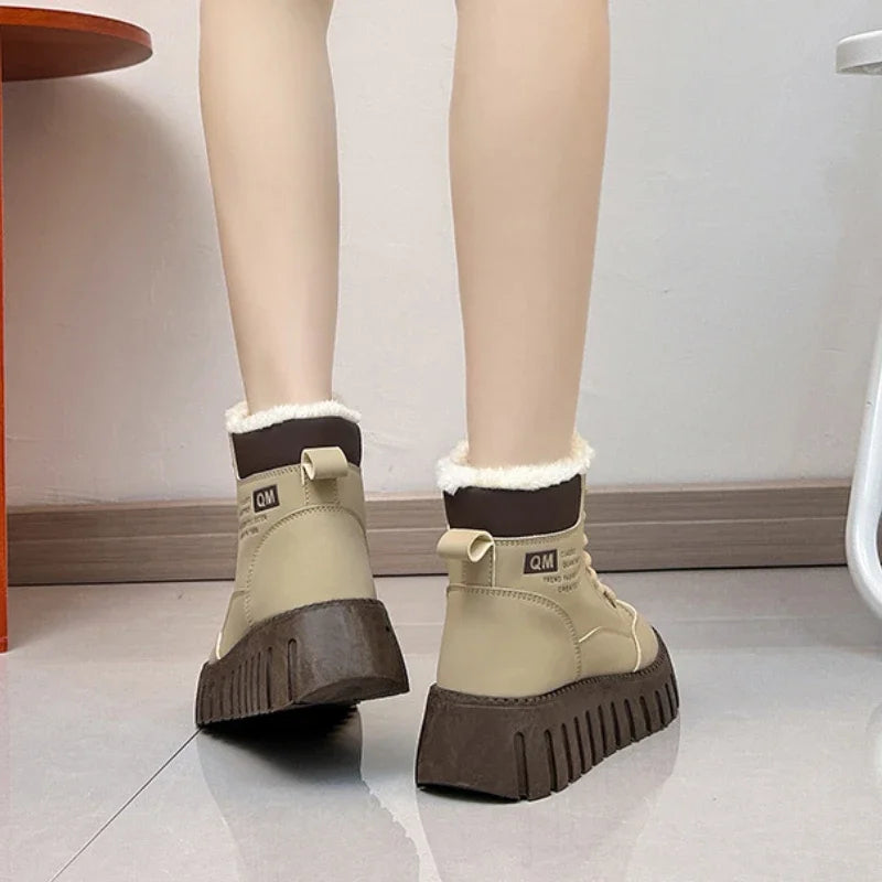 EB | Damen High Top Dicksohlen Plus Fleece Martin Stiefel