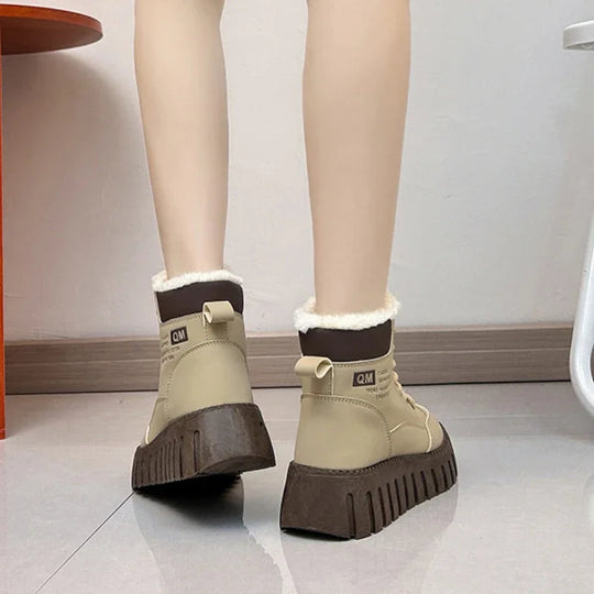 EB | Damen High Top Dicksohlen Plus Fleece Martin Stiefel
