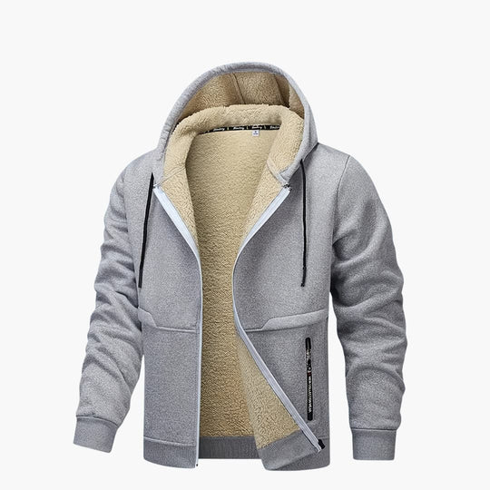 EB | Gemütliche Fleecegefütterte Jacke mit Kapuze für Herren
