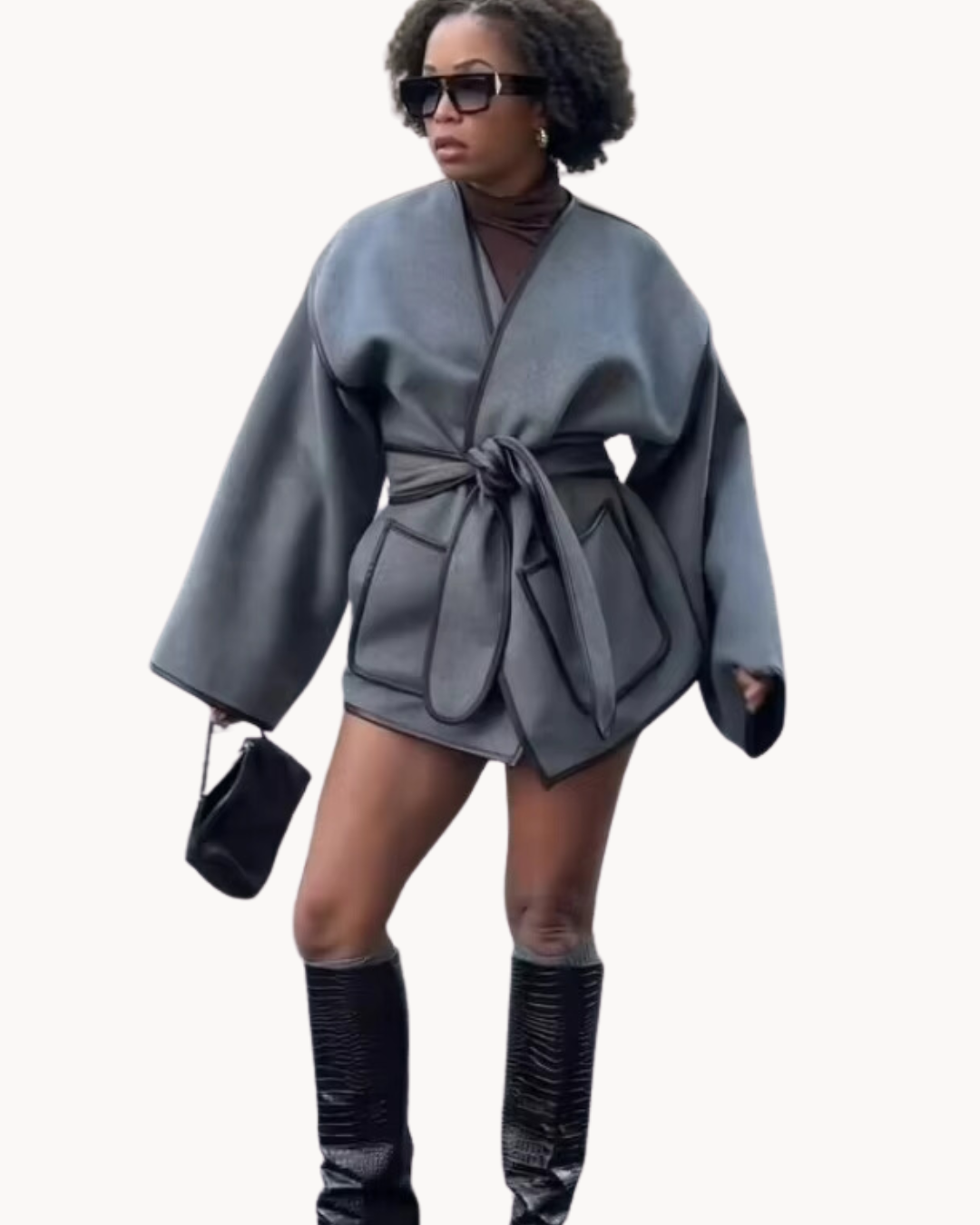 EB | Taillierte Damenjacke mit Schickem Gürteldesign