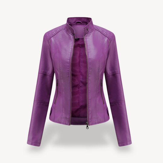 EB | Damen Kunstleder Bikerjacke