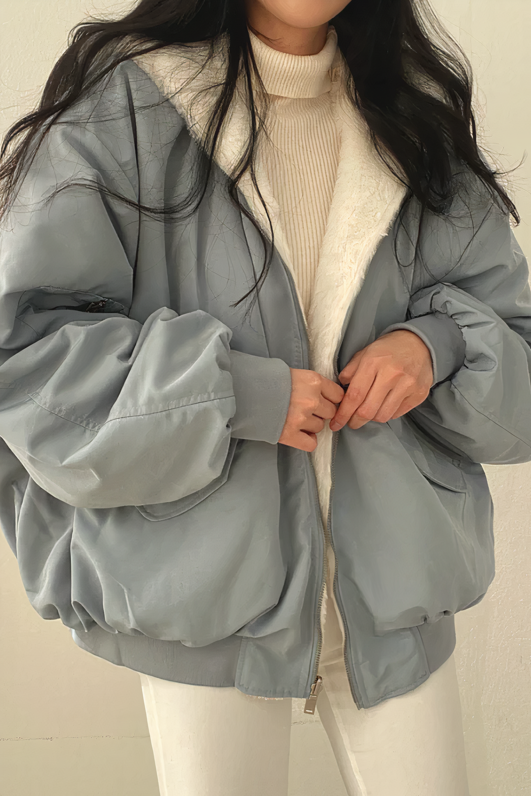 EB | Wintermantel für Frauen mit Kapuze Warm