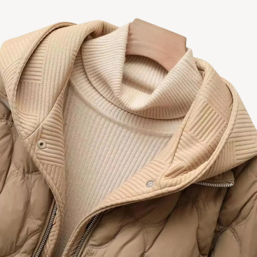EB | Gestepptes Puffer-Jacke mit Kapuze für Frauen