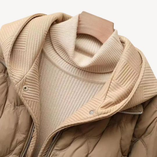 EB | Gestepptes Puffer-Jacke mit Kapuze für Frauen