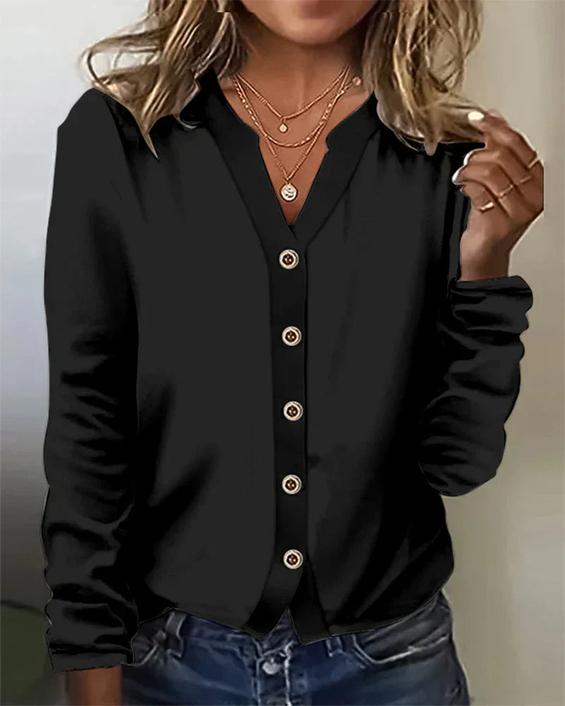 EB | Elegante Bluse Mit Knöpfen Aus Baumwolle Für Den Alltag