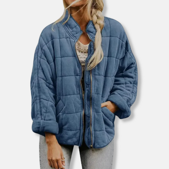 EB | Steppjacke - Oversized Fit - Stehkragen - Lange Ärmel - Reißverschlussverschluss