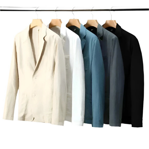EB | Herren Eleganter Italienischer Leinenblazer Charmante Jacke für Männer