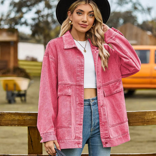 EB | Denimcharm Klassisch Vintage Denim Jack für Damen