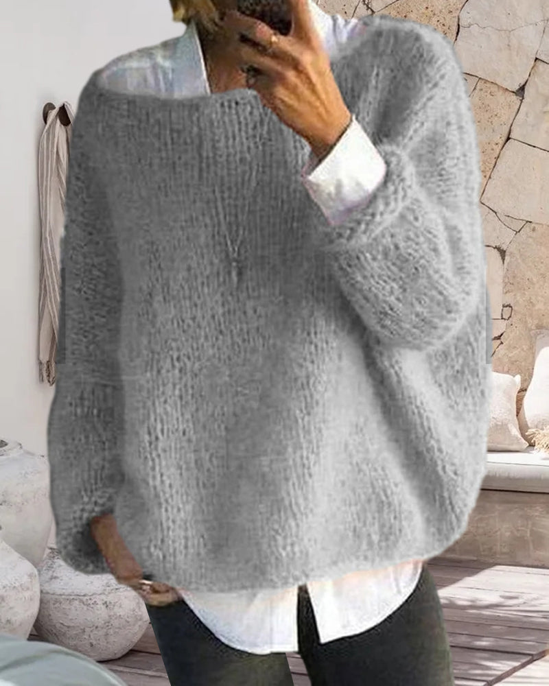 EB | Pullover mit Farbdetail Am Nacken