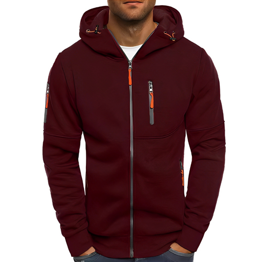 EB | Freizeit Zip-Up Jacke mit Kapuze für Herren