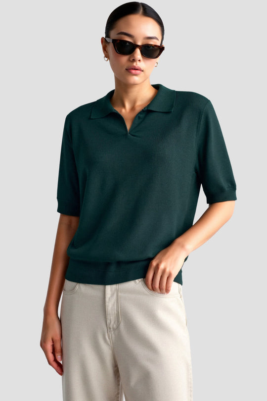 EB | Bequeme Damen Polo mit Kurzen Ärmeln